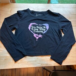 Taylor Swift Lover Black Long Sleeved Tee